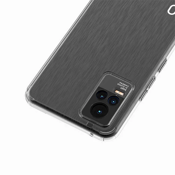 Vivo V21 Kılıf Zore Coss Şeffaf Sert Silikon Kılıf - Resim 7