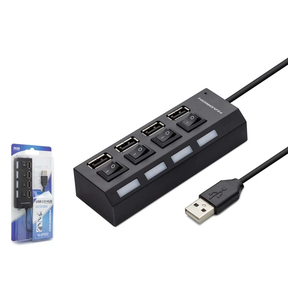 Usb Hub 4*Usb Siyah HDX7008