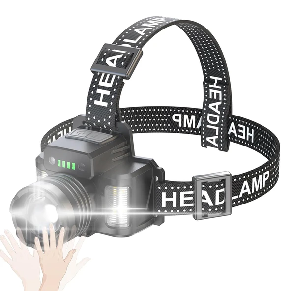 Sensörlü Cree TG Led Şarjlı Kafa Lambası WT-625 - Resim 2