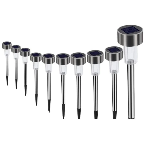 Metal Gövdeli Solar Bahçe Lambası 10'lu - 4