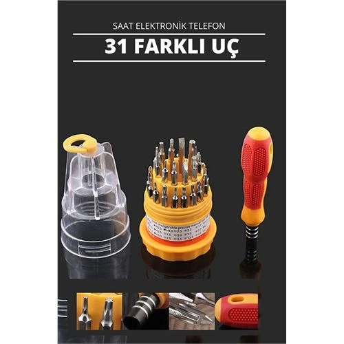 Modacar 30 Uçlu Tornavida Seti - Saat Tornavidası - Telefon Tamir Tornavidası Dayanıklı ve Taşınabilir