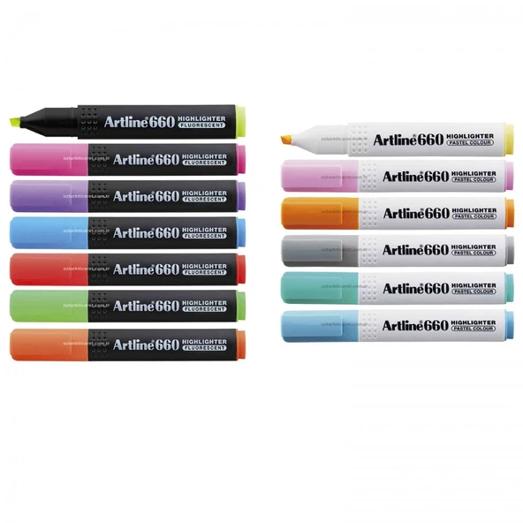 Artline 660 Neon + Pastel Seri 13 Renk Fosforlu Kalem Seti ürün görseli