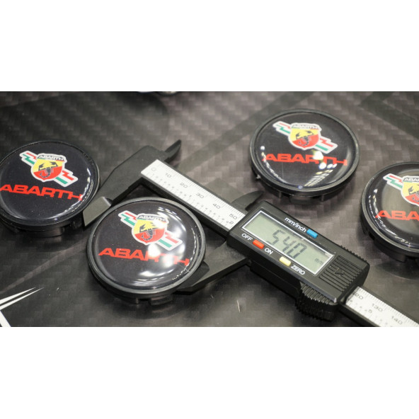 Fiat Abarth Akrep Logo Jant Göbeği Kapak Seti 54mm - 6