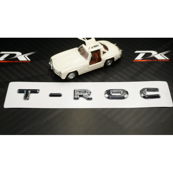 VW Volkswagen T-Roc Bagaj Krom ABS 3M 3D Yazı Logo Amblem - 2