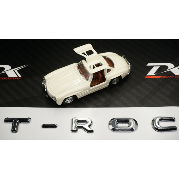 VW Volkswagen T-Roc Bagaj Krom ABS 3M 3D Yazı Logo Amblem - 3