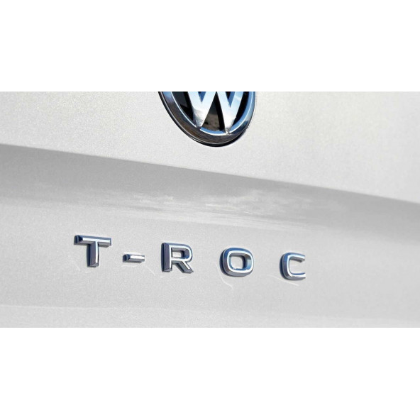 VW Volkswagen T-Roc Bagaj Krom ABS 3M 3D Yazı Logo Amblem - 4