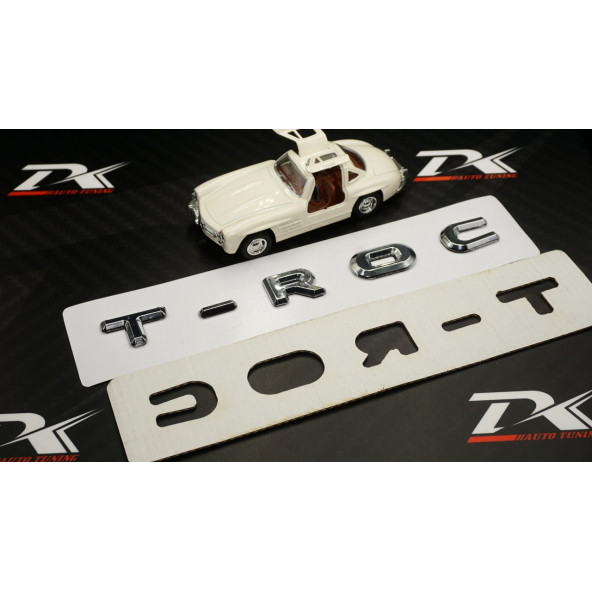 VW Volkswagen T-Roc Bagaj Krom ABS 3M 3D Yazı Logo Amblem - 7