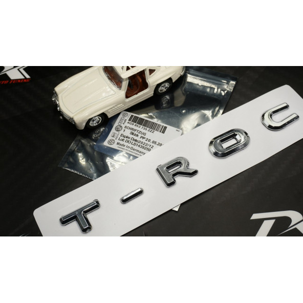VW Volkswagen T-Roc Bagaj Krom ABS 3M 3D Yazı Logo Amblem - 8