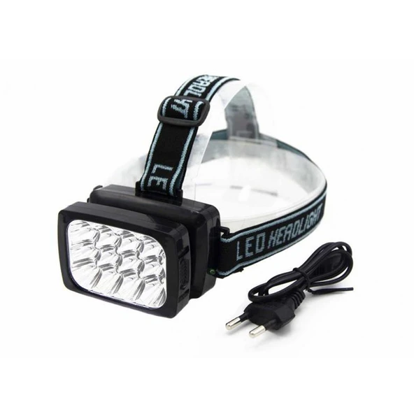 12 Ledli Güçlü Şarjlı Kafa Lambası WT-064 - 3