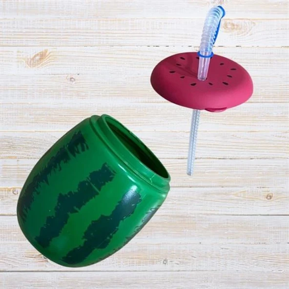 Buffer® Karpuz Model Kendiliğinden Pipetli 900 Ml Suluk, Matara - 5