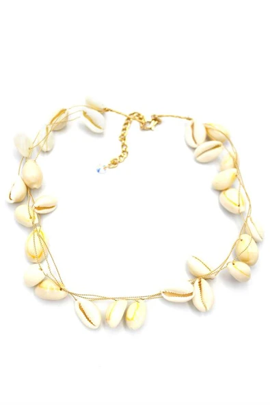 Deniz Kabuğu Kolye - Beyaz - 2