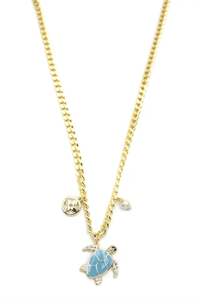 Kaplumbağa Kolye - Altın