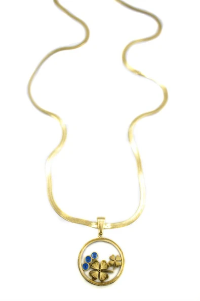 Yoncalı Fanus İtalyan Kolye - Altın - 2