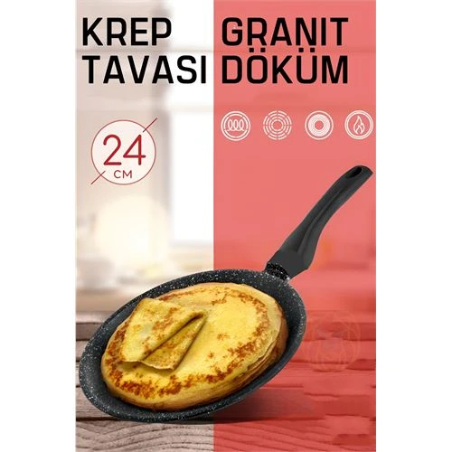 ModaCar Krep Tavası Granit Döküm Profesyonel