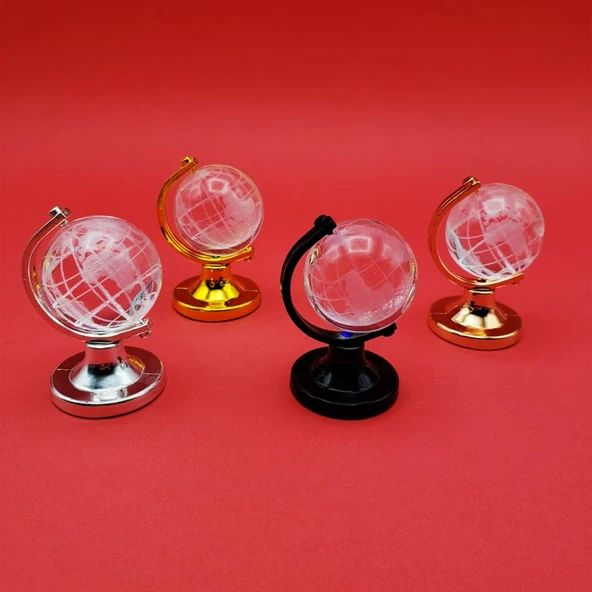 Mini Işıklı Cam Kristal Dünya - 4