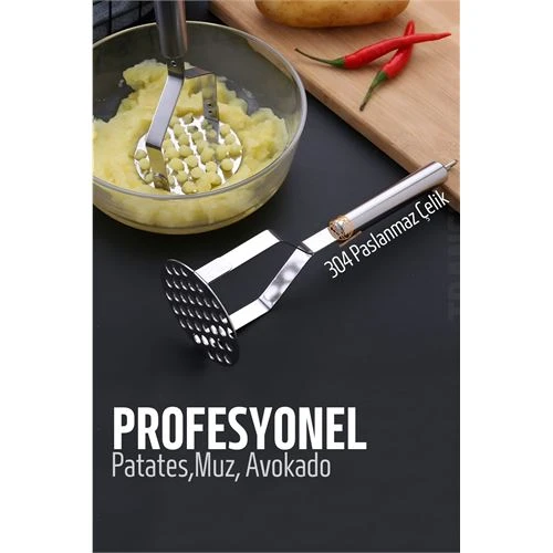 ModaCar Patates Ezici 304 Paslanmaz Çelik Havuç Muz Avokado Ezici