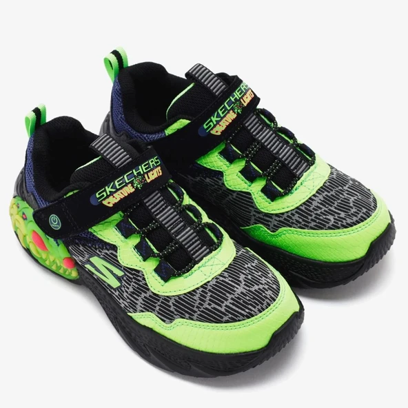 Skechers Creature-Lights 400617L Ortopedik Işıklı Çocuk Spor Ayakkabı - Resim 7