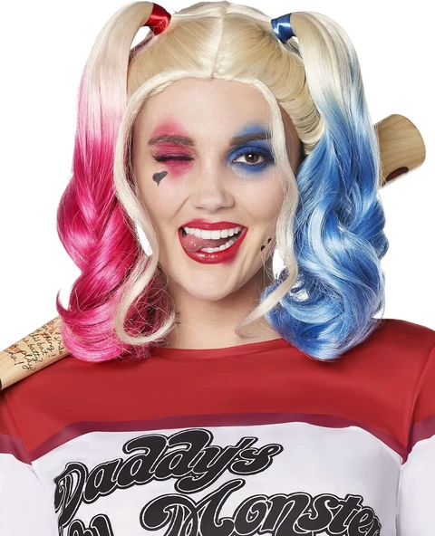 Suicide Squad Harley Quinn Kostüm Peruk - 3