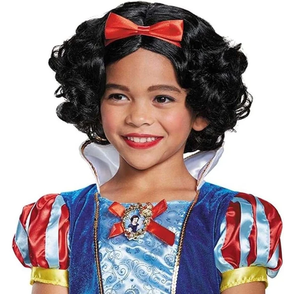 Pamuk Prenses Peruğu Kırmızı Fiyonklu - 2