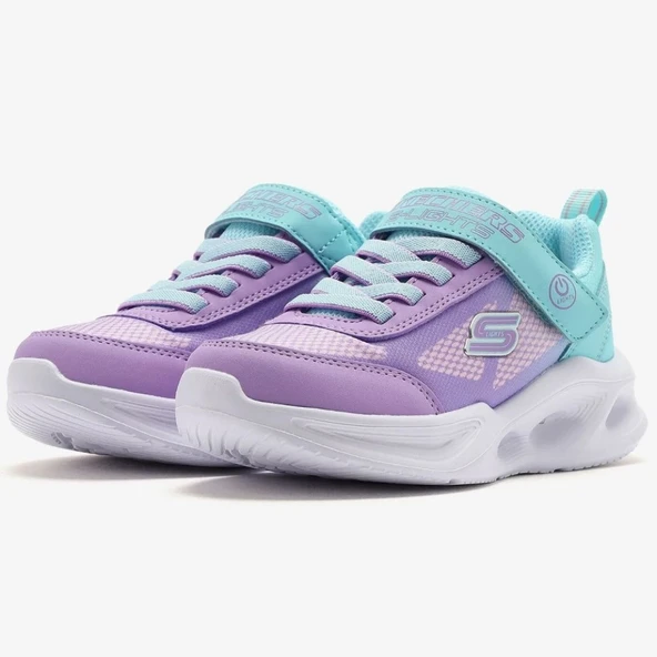 Skechers Sola Glow - Ombre Deluxe 303714L Ortopedik Işıklı Çocuk Spor Ayakkabı - Resim 4