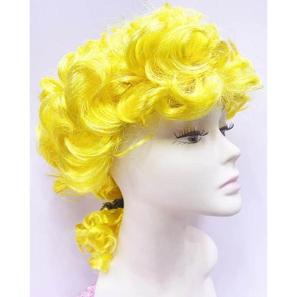 Marquis Baroque Peruk Barok Dönem Yargıç Peruğu Sarı Renk ürün görseli 1