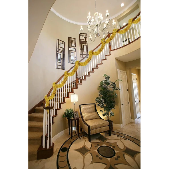 Parti İçin Sim Süs 2 Metre Uzunluk 8 Cm Genişlik Altın Renk İthal - Resim 3