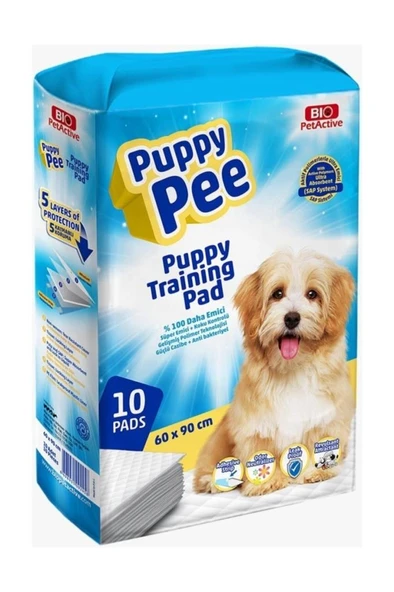 Bio Pet Active Puppy Pee Köpek Çiş Eğitim Pedi 60x90cm (10'lu)