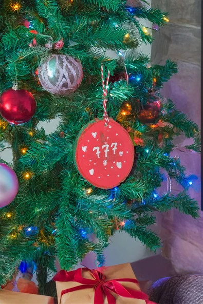 Celestia Numerolojik ve Spiritüel Yılbaşı Süsü Seti: 555, 222,777 Manifest Olumlama Bolluk Bereket Mutluluk - Resim 5