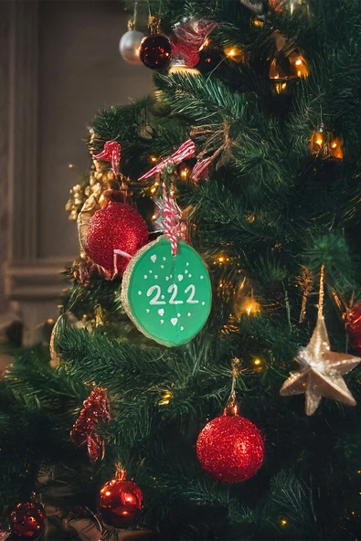 Celestia Numerolojik ve Spiritüel Yılbaşı Süsü Seti: 555, 222,777 Manifest Olumlama Bolluk Bereket Mutluluk - Resim 4