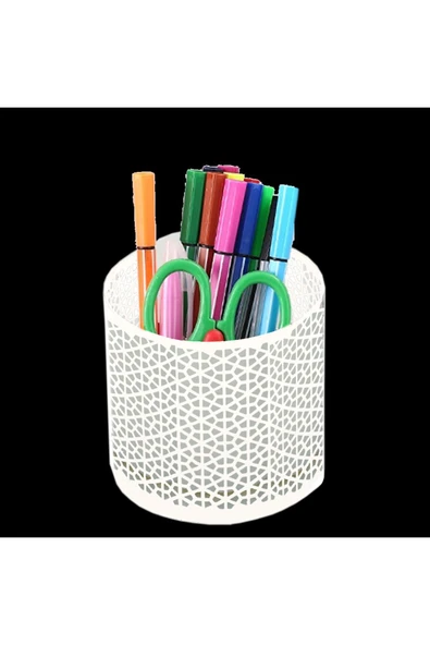 Alvina Aydınlatma Dekoratif Masaüstü Organizer Çok Amaçlı Metal Zemin Ayna Mumluk Kalemlik - 5