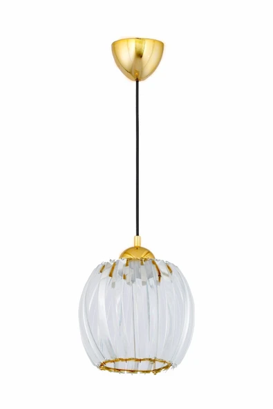 Alvina Aydınlatma Barlans Gold Taşlı Tekli Avize - 3