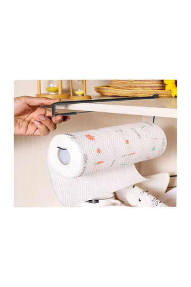 Alvina Aydınlatma Alvina Kağıt Havlu, Fincan & Kupa Askısı Dolap Rafı 2 Ad. Askısı siyah