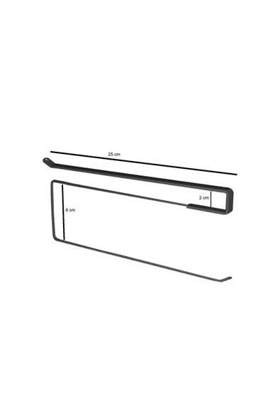 Alvina Aydınlatma Alvina Kağıt Havlu, Fincan & Kupa Askısı Dolap Rafı 2 Ad. Askısı siyah - 2