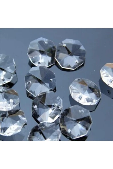Alvina Aydınlatma Kristal Avize Taşı 50 Adet Octagon Cam 14 Mm