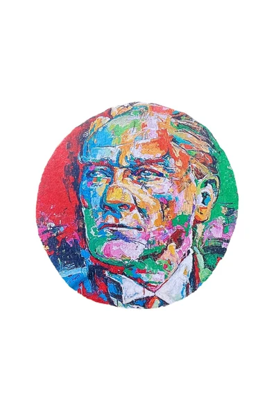 Celestia Pop Art Atatürk 01 El Yapımı Ahşap Baskısı Duvar Süsü Dekoratif Doğal Rustik Cafe Süsü Hediyelik