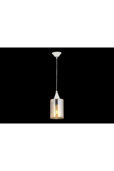 Alvina Aydınlatma Sarkıt Lara Beyaz Tekli (BAL CAMLI) (KURULU BİTMİŞ) Avize - 2