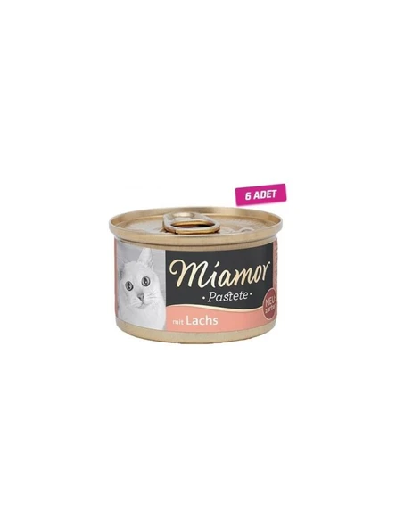 6 Adet Miamor Pastete Somonlu Kedi Konservesi 85gr Skt:09/2026