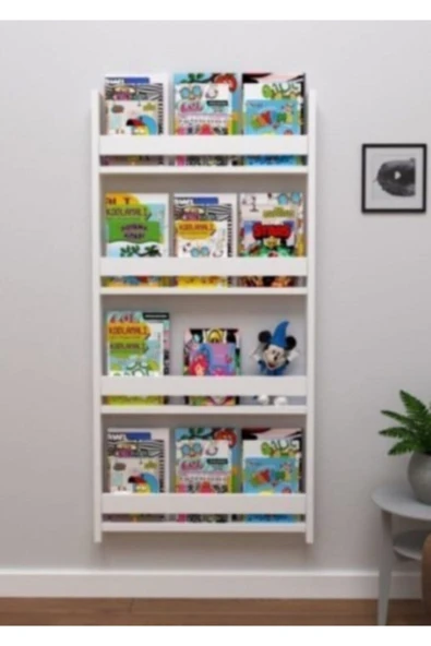 çevik ticaret Montessori Kitaplık Eğitici Çocuk Kitaplığı 4 Raflı