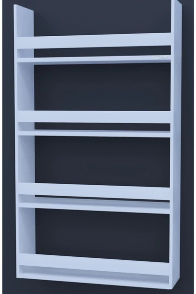 QUZU HOME Montessori Çocuk Odası Eğitici Kitaplık 4 Raflı Dekoratif Duvar Rafı - 2