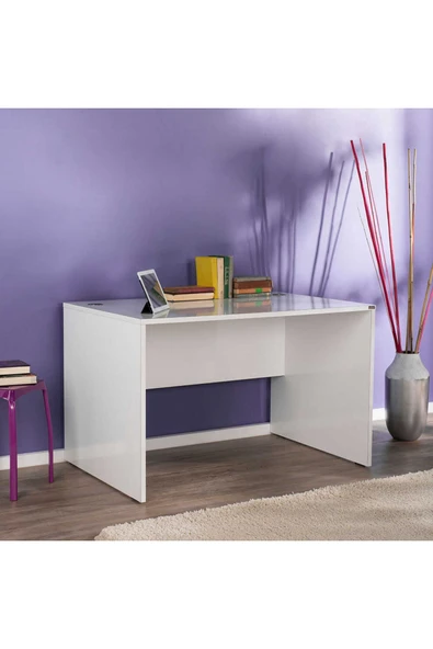 uznticaret Ofis Ve Çalışma Masası - Mat Lake Beyaz 120x52x75 Cm - 2