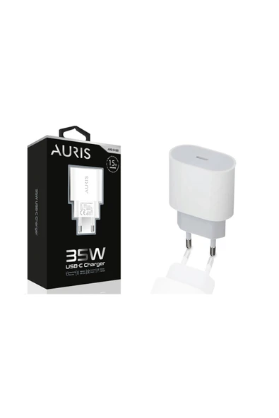 güvenlisepet Auris 35w Yüksek Hızlı PD USB C Şarj Adaptörü Type C Şarj Kafası Tüm Android + İos Uyumlu