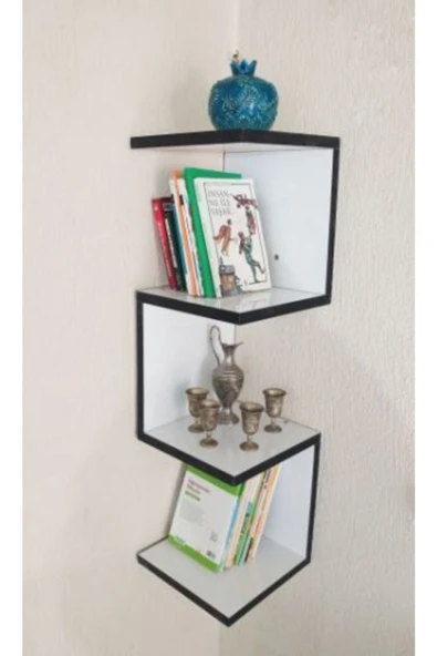 egetel Dekoratif Duvar Raf Kitaplık Çiçeklik