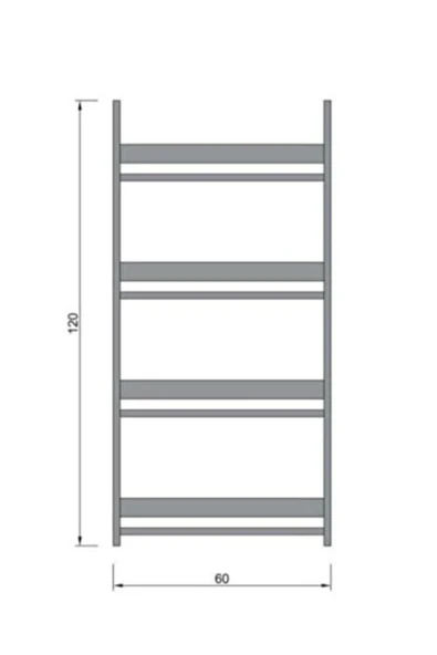 CTN PAZARLAMA Dekomotif Montessori Çocuk Odası Eğitici Kitaplık 4 Raflı Beyaz Kitaplık60x120 - 4