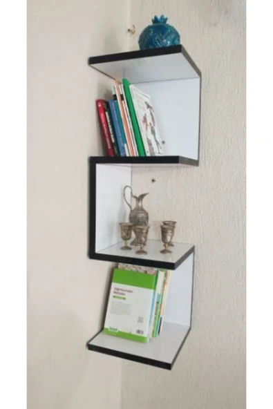 egetel Dekoratif Duvar Raf Kitaplık Çiçeklik - 2