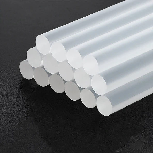 84 ADET İnce Mum Silikon 7.5 mm Uzunluk 30 cm Çubuk Sıcak Silikon Hobi Eşya Maket Yapıştırma Slikon - 5