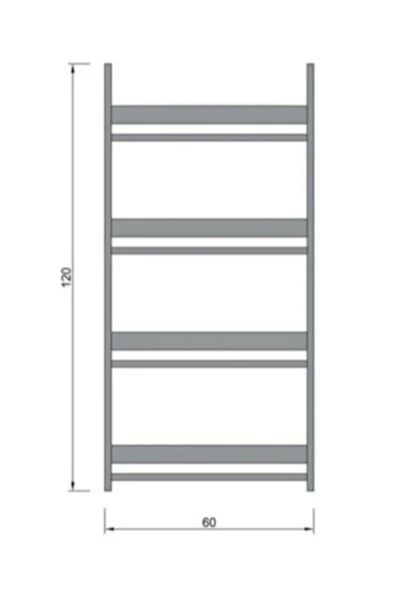 CTN PAZARLAMA Dekomotif Montessori Çocuk Odası Eğitici Kitaplık 4 Raflı Beyaz Kitaplık60x120 - 4