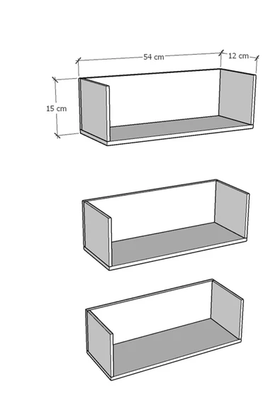 Asra Trend Çocuk Odası Raf / Kitaplık ÇR-03 - 3