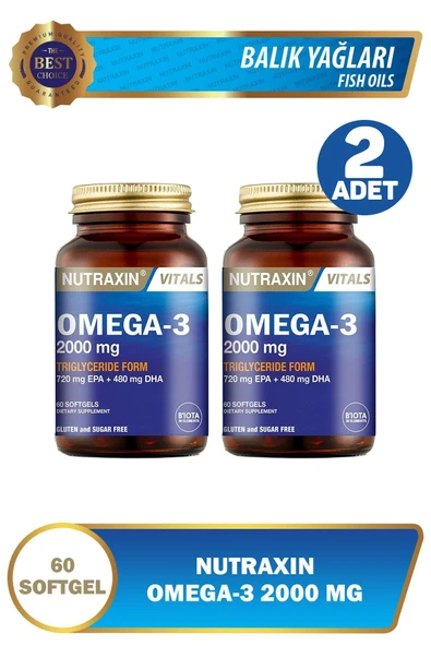 Nutraxin Omega-3 2000 mg 60 Kapsül 2 Adet