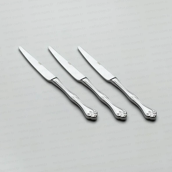 Nehir Lalezar Sade 12 Adet Yemek Bıçak Takımı - Resim 2