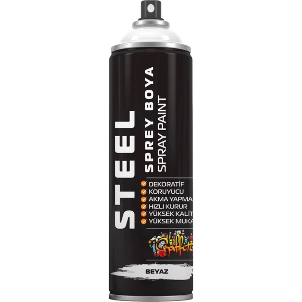 Steel Beyaz Sprey Boya 200 ml